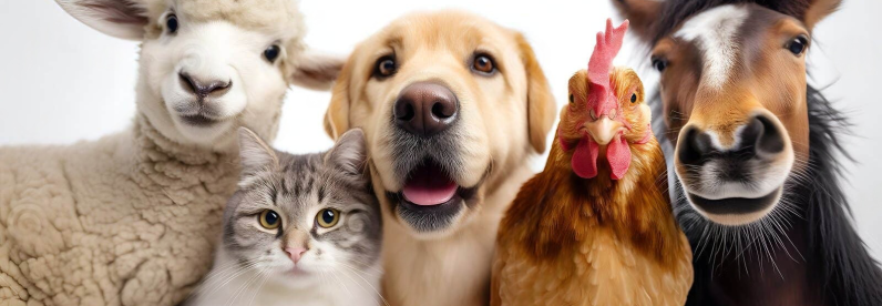 amigos-de-un-corral-ovejan-perros-gatos-y-caballos-juntos-grupo-diverso-animales-granja-incluyendo-perro-gato-oveja-caballo-377665500